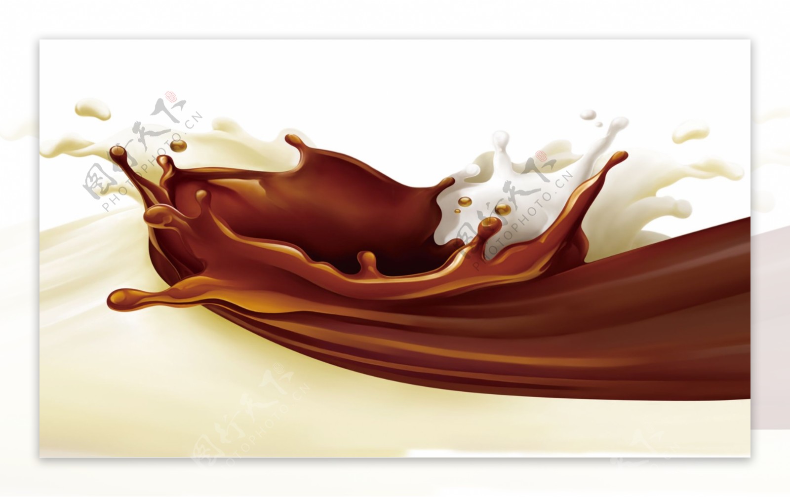 牛奶巧克力奶浪图片