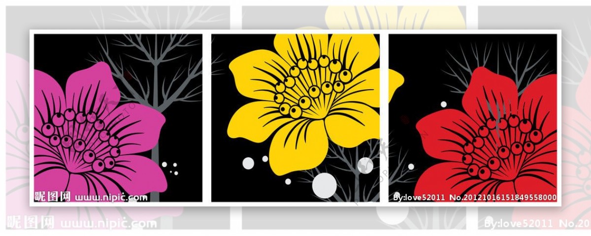 花卉装饰画图片