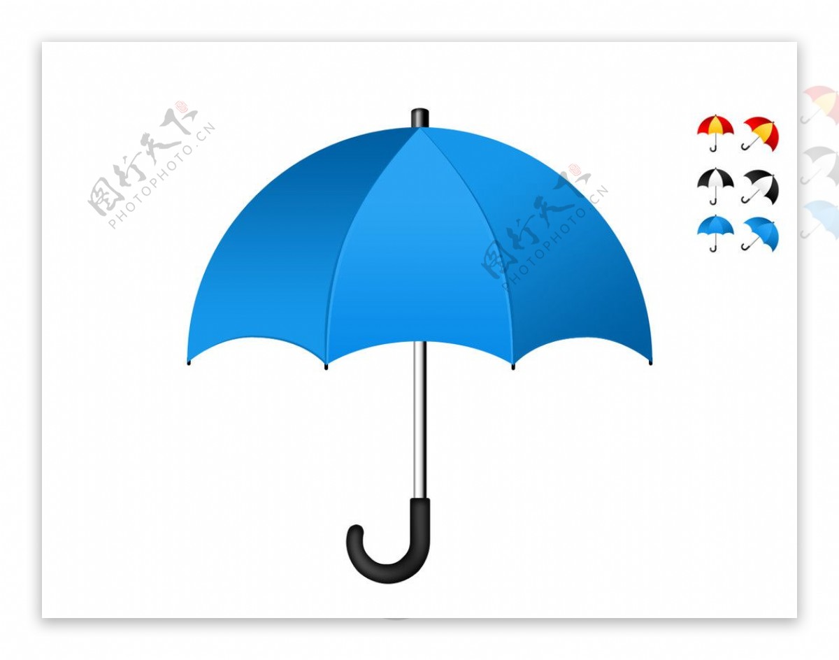 蓝色的伞图片