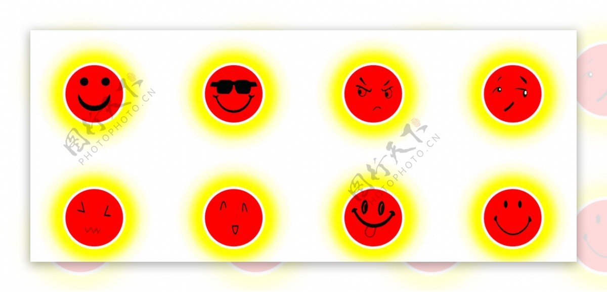太阳脸谱表情图片