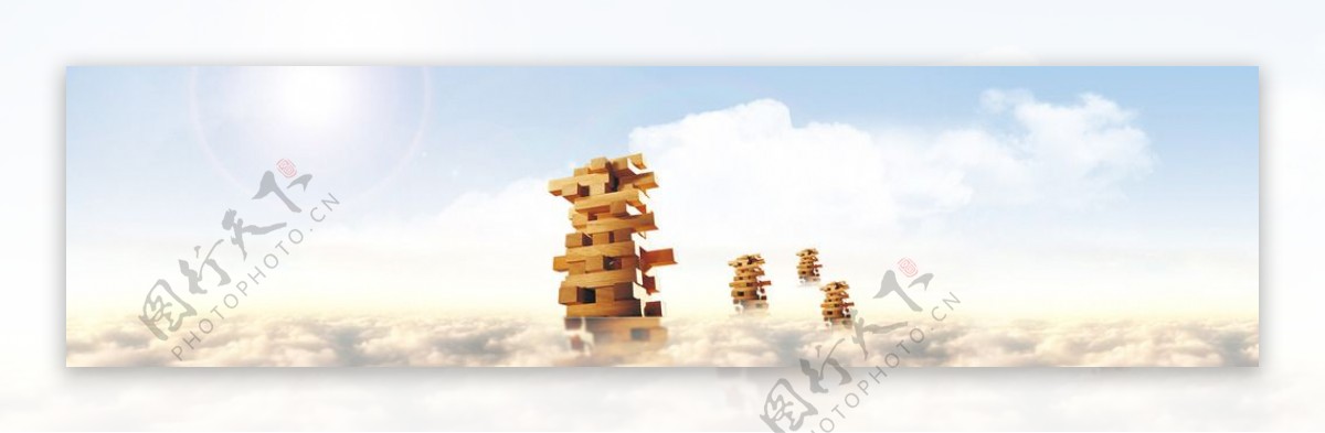 云中木架广告设计图片
