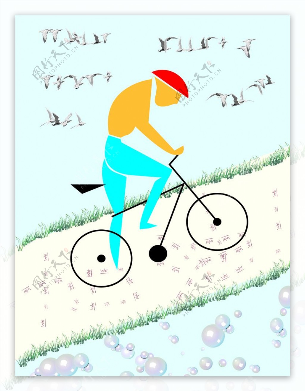 自行车比赛海报图片