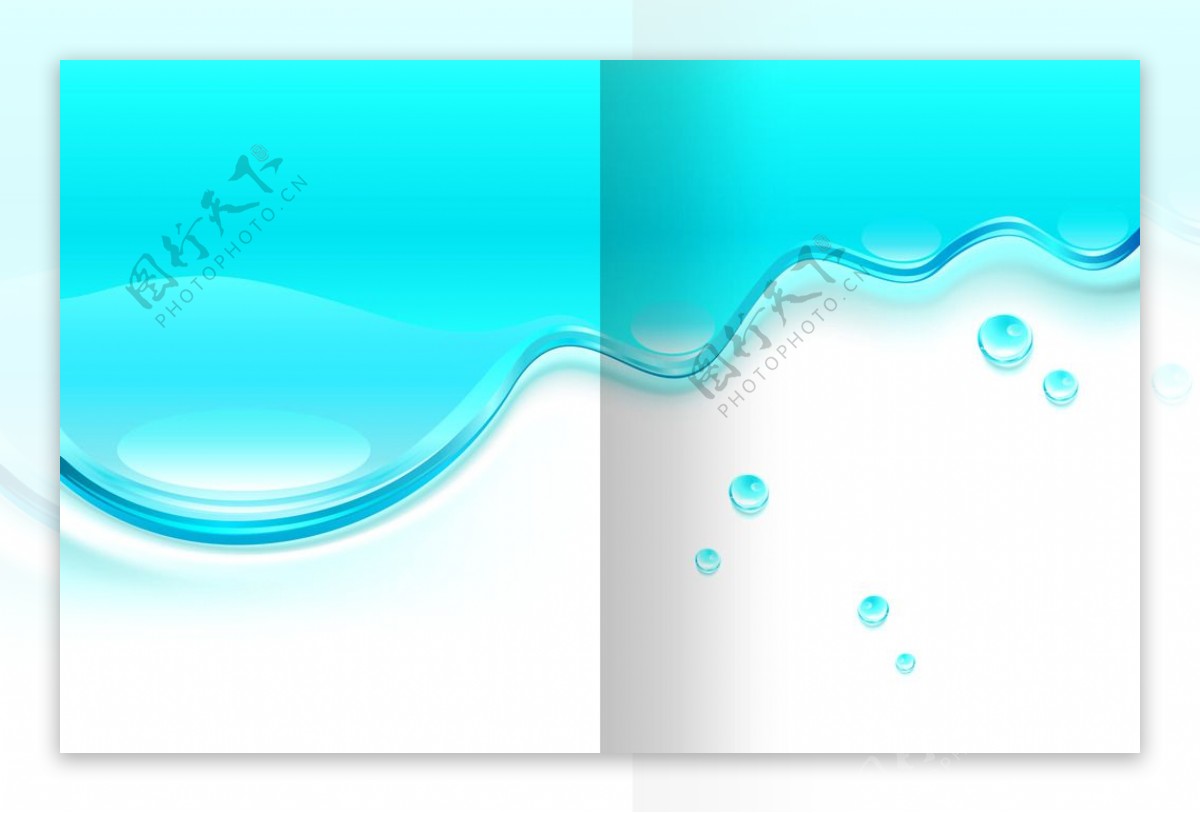 蓝色水珠流行封面图片