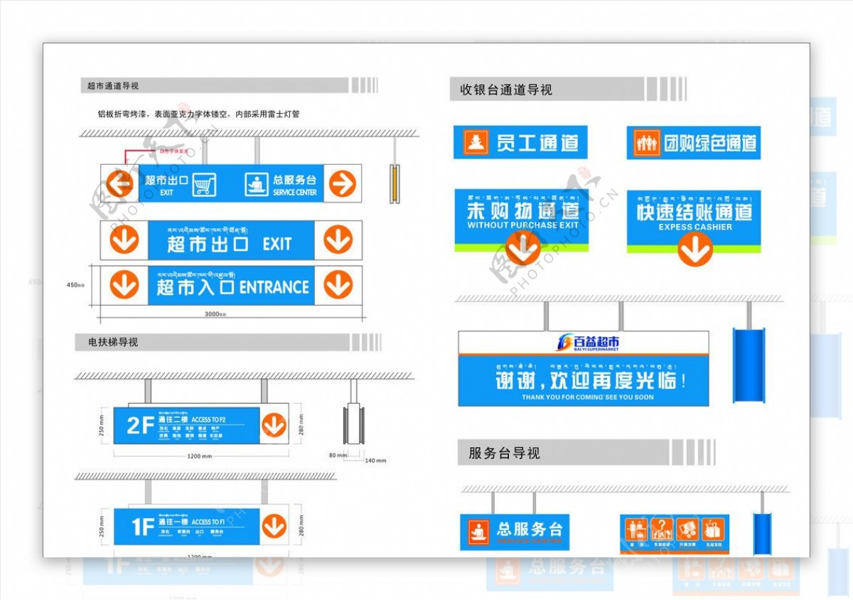 超市vi导视系统图片