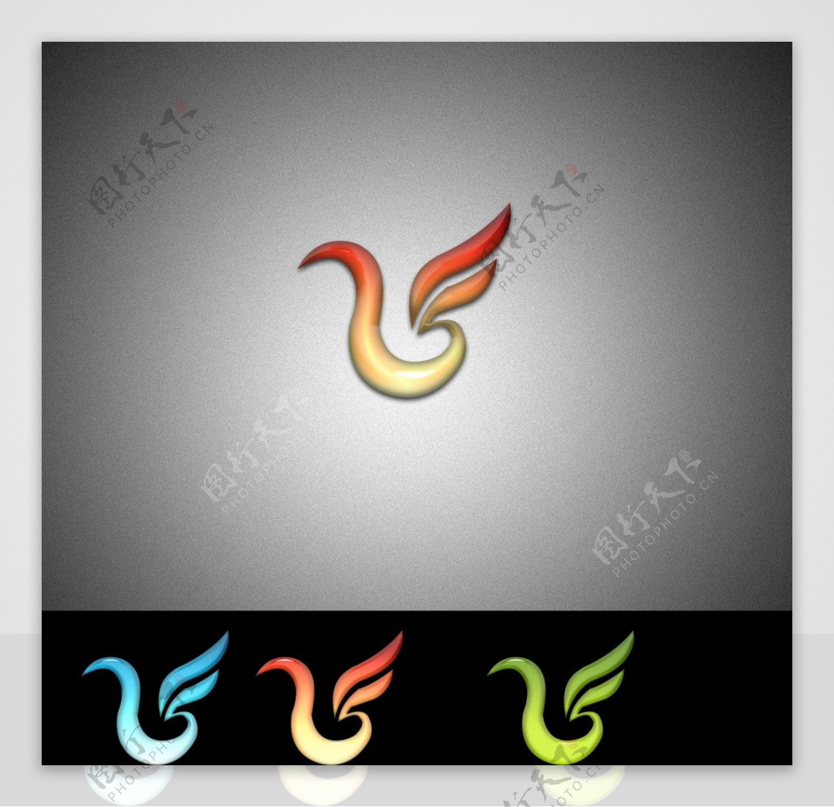 凤凰水晶Logo设计图片