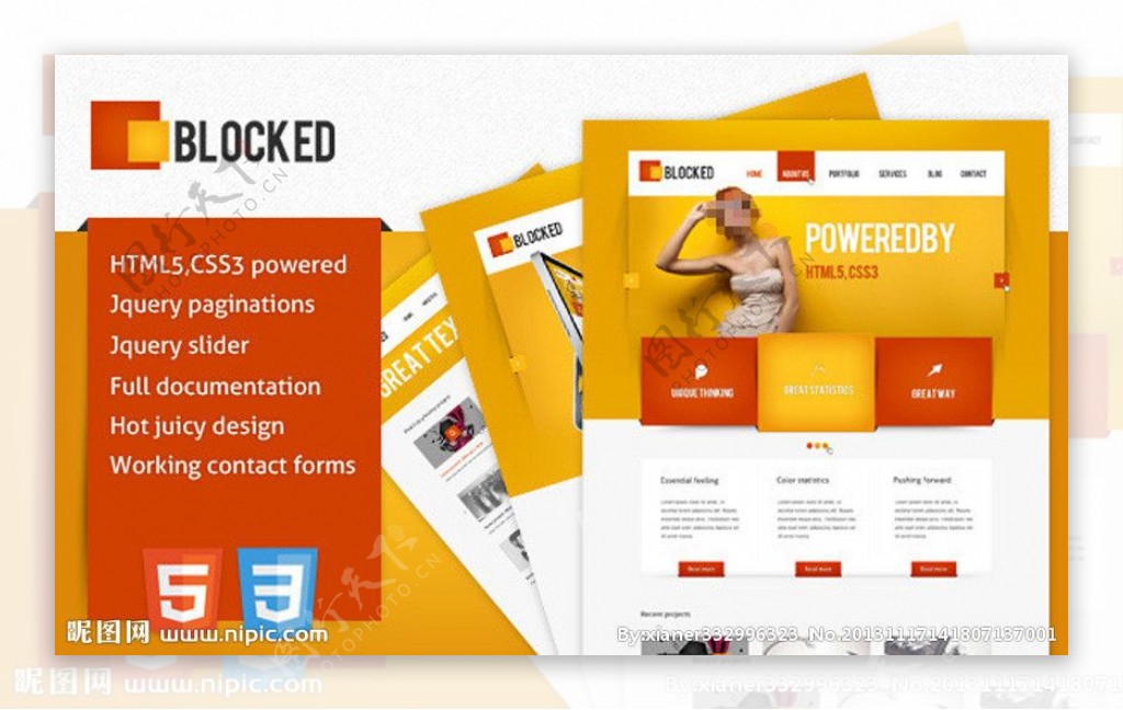 企业网站CSS3模板图片