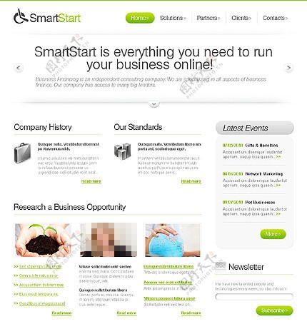 商业cssxhtml网页模板图片