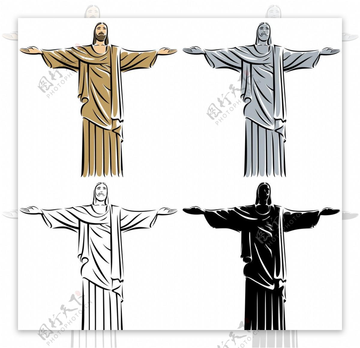 巴西里约热内卢雕像图片