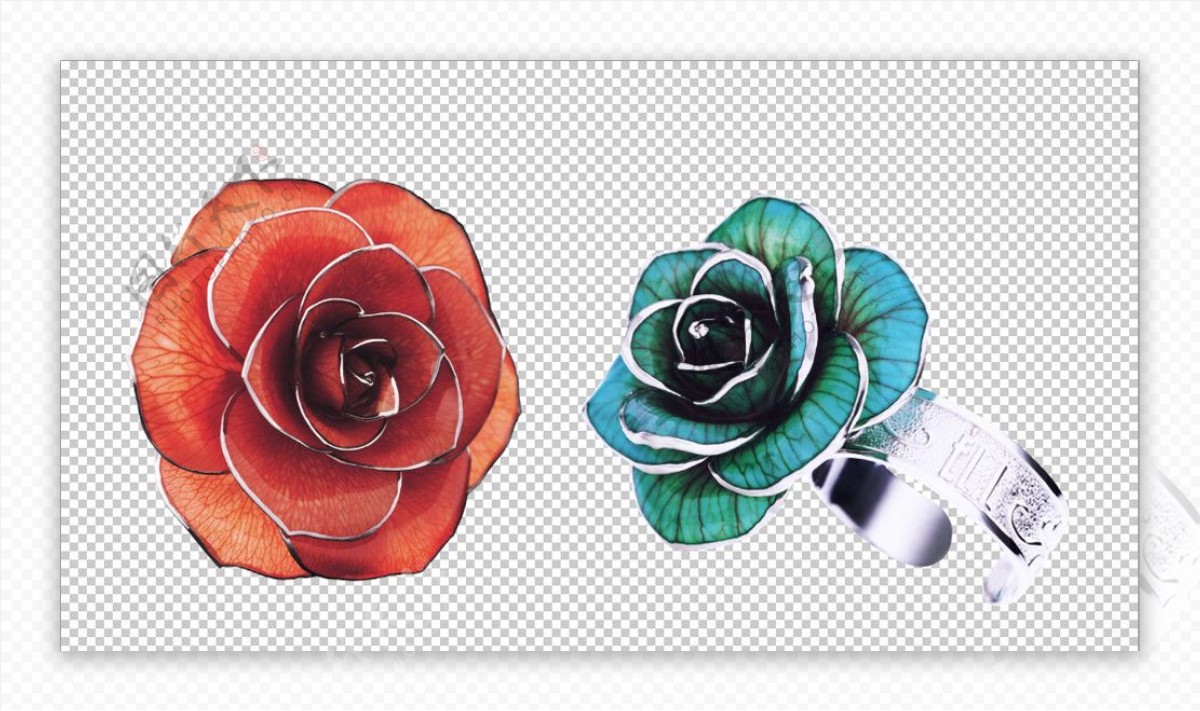玫瑰花标本镶边真玫瑰饰品图片
