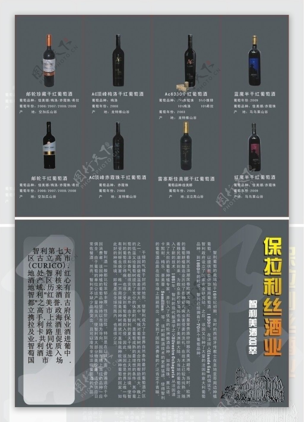 葡萄酒宣传单图片