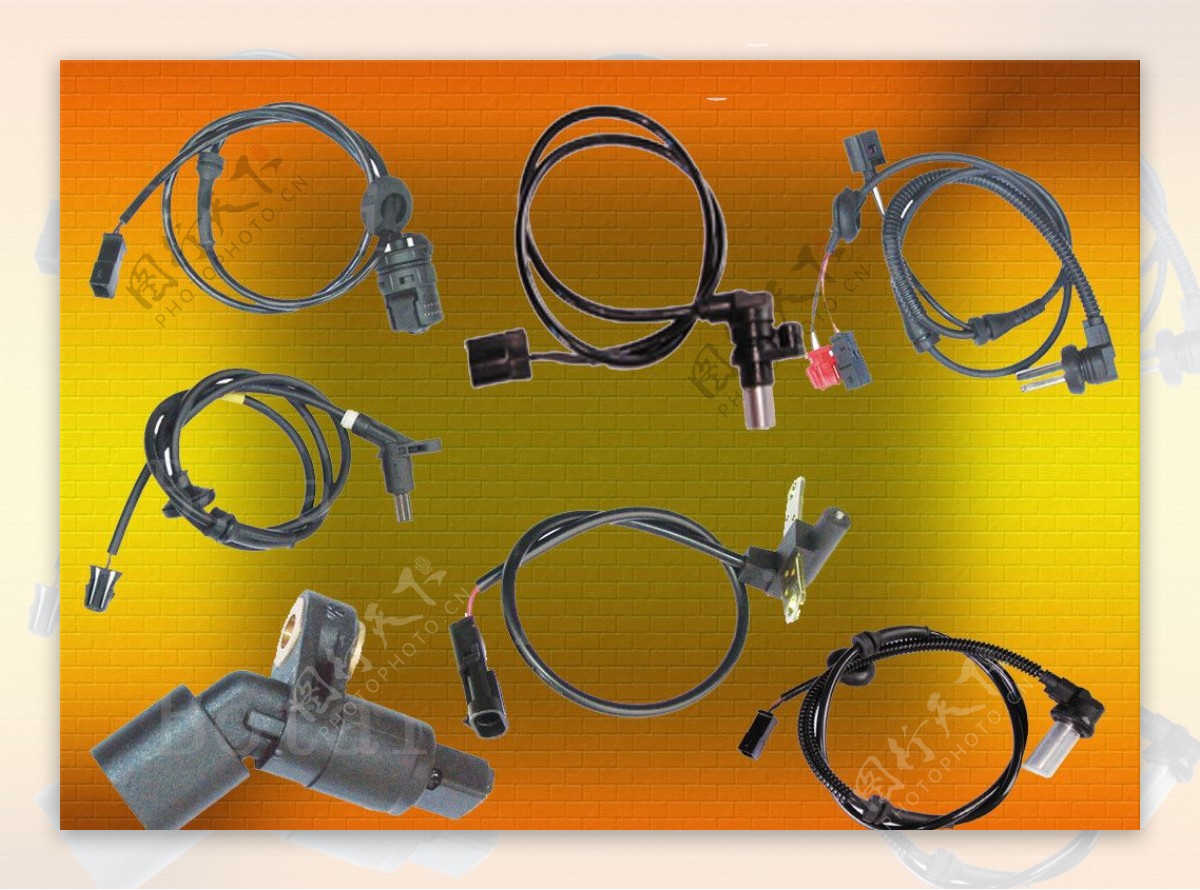 汽车配件PSD分层素材ABS刹车传感器图片