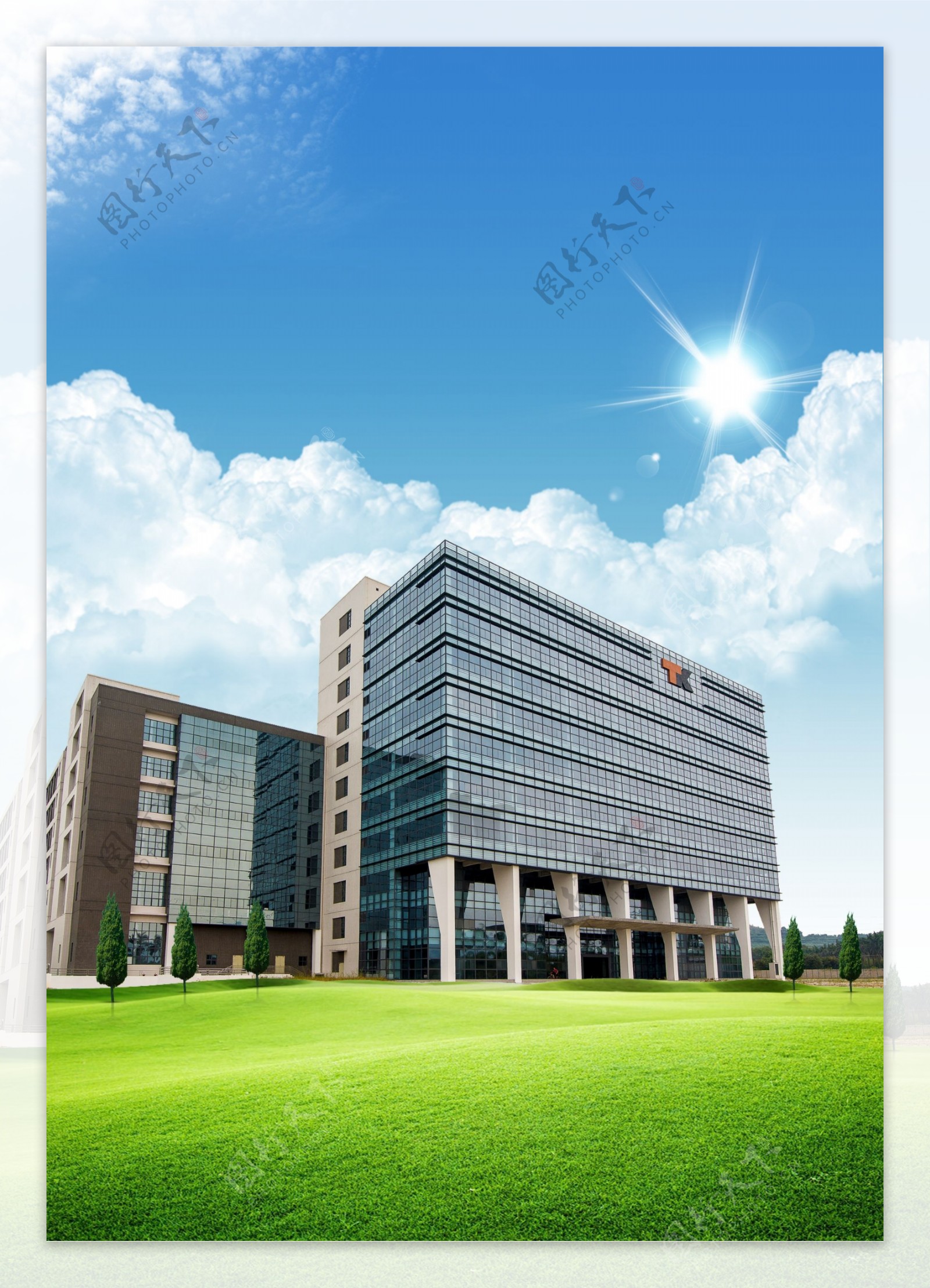 行政大楼办公楼蓝天图片