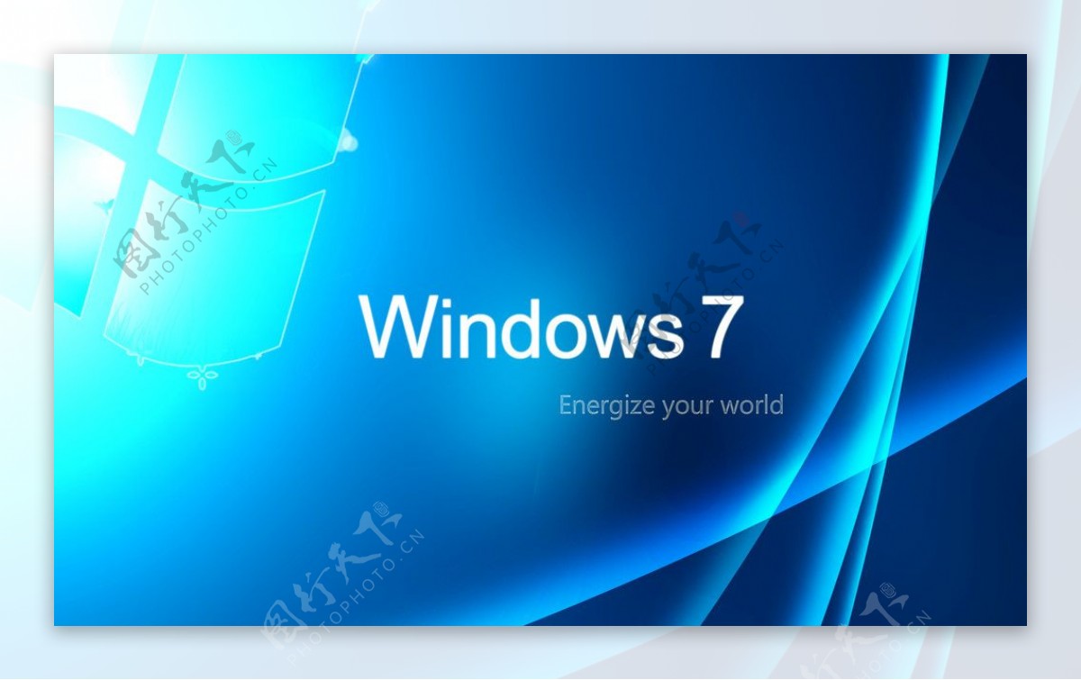 Windows7炫光分层背景素材图片