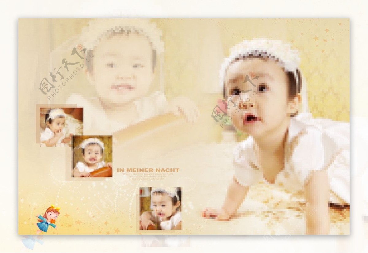 儿童相册模板宝宝韩式模板图片