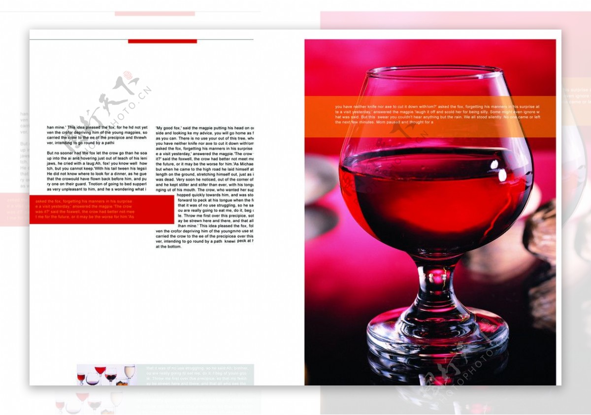 饮品饮料红酒画册设计版式图片