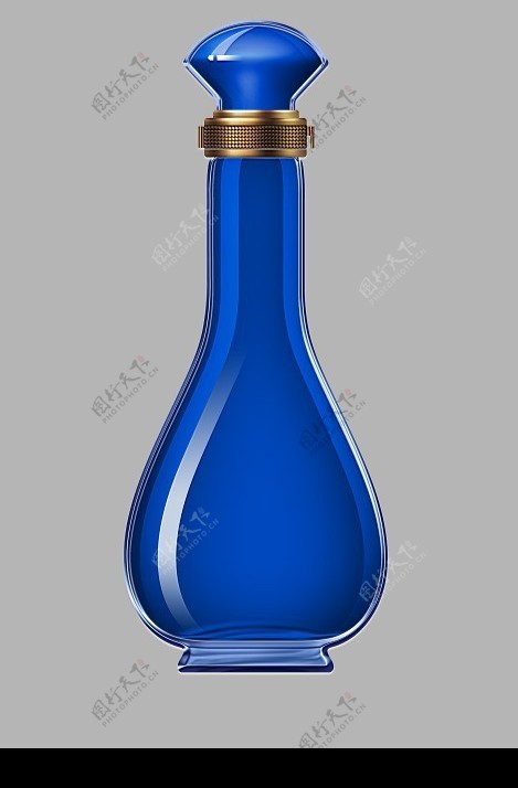 蓝色瓶子图片