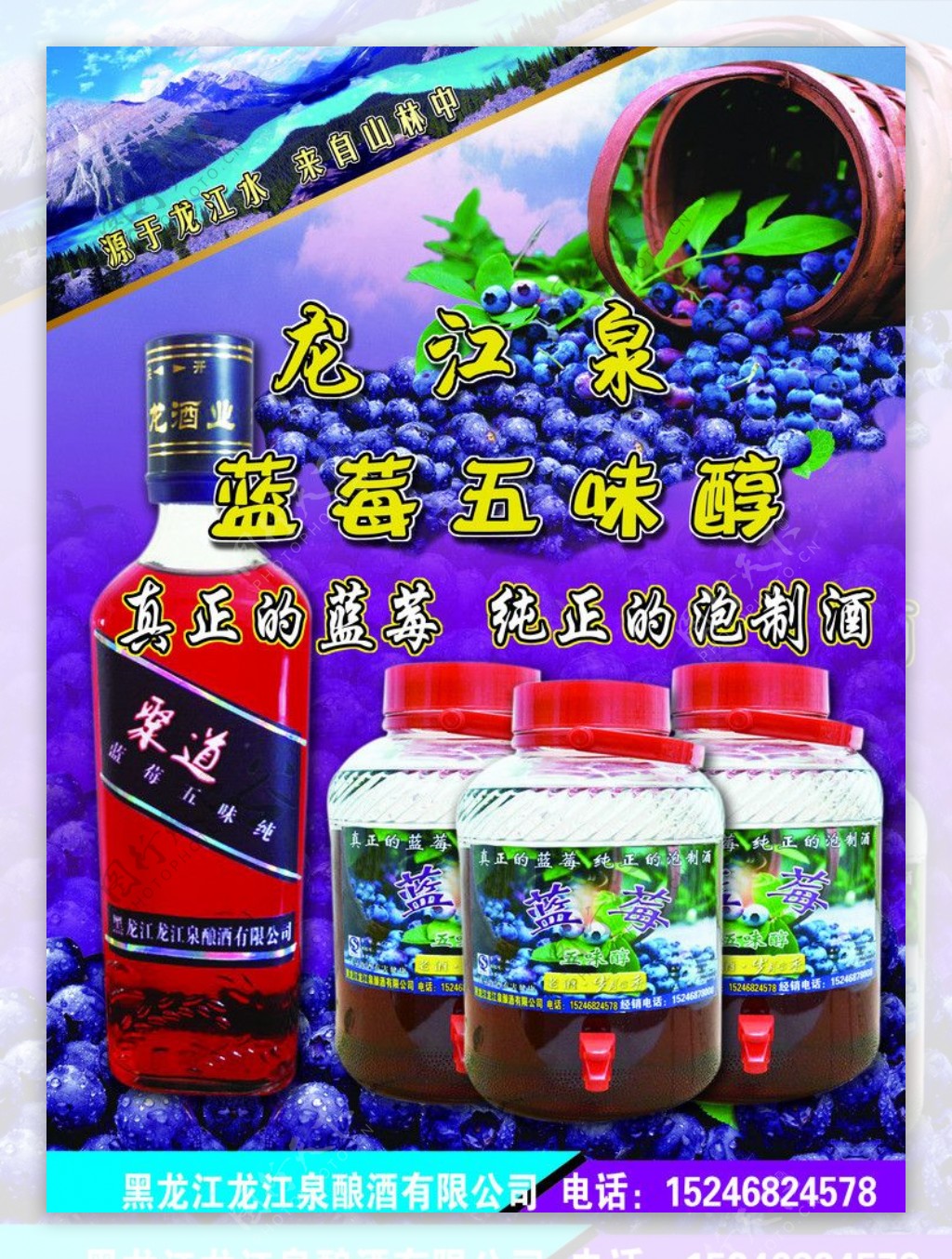 蓝莓酒宣传图片