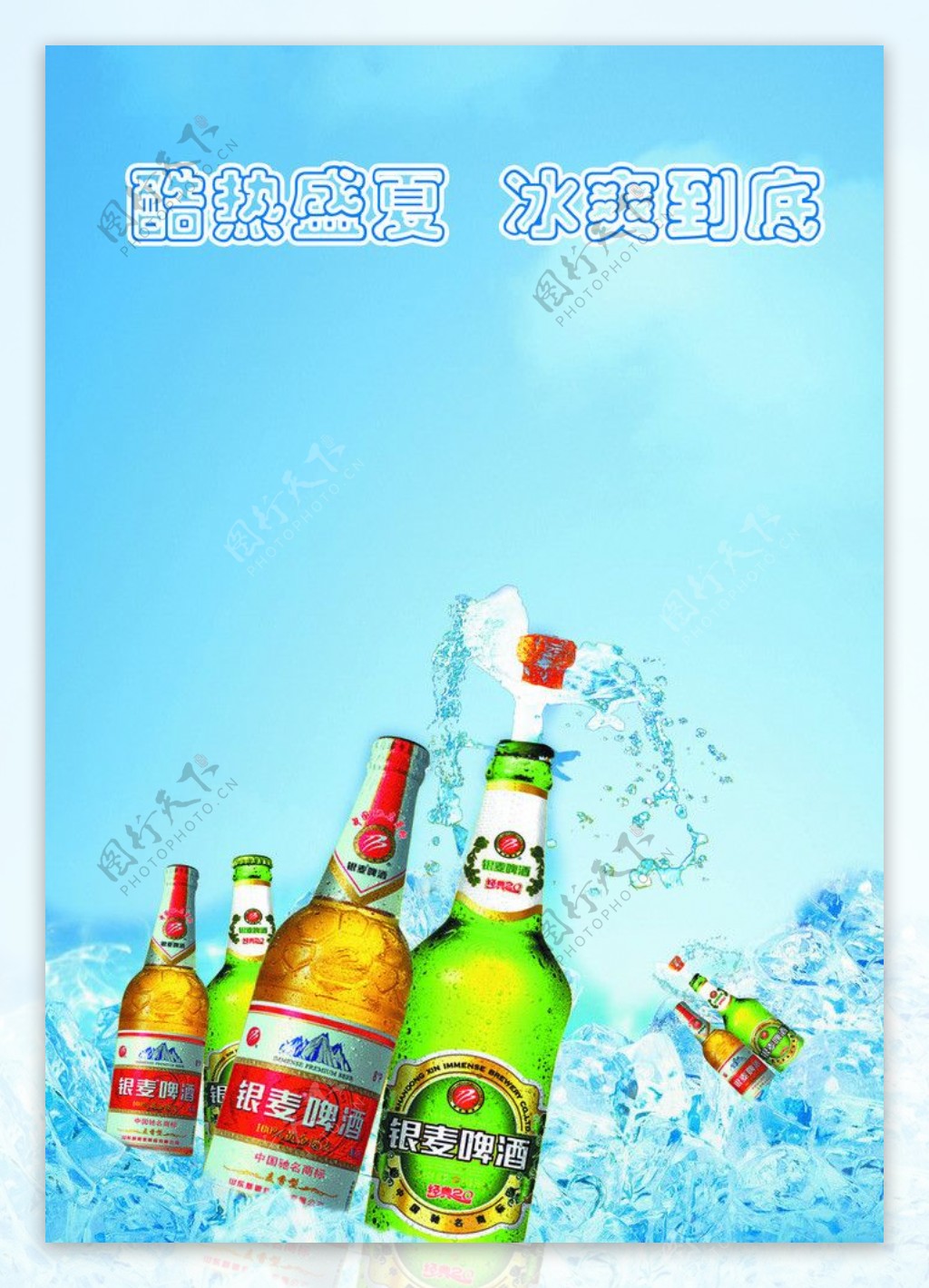 银麦啤酒海报图片