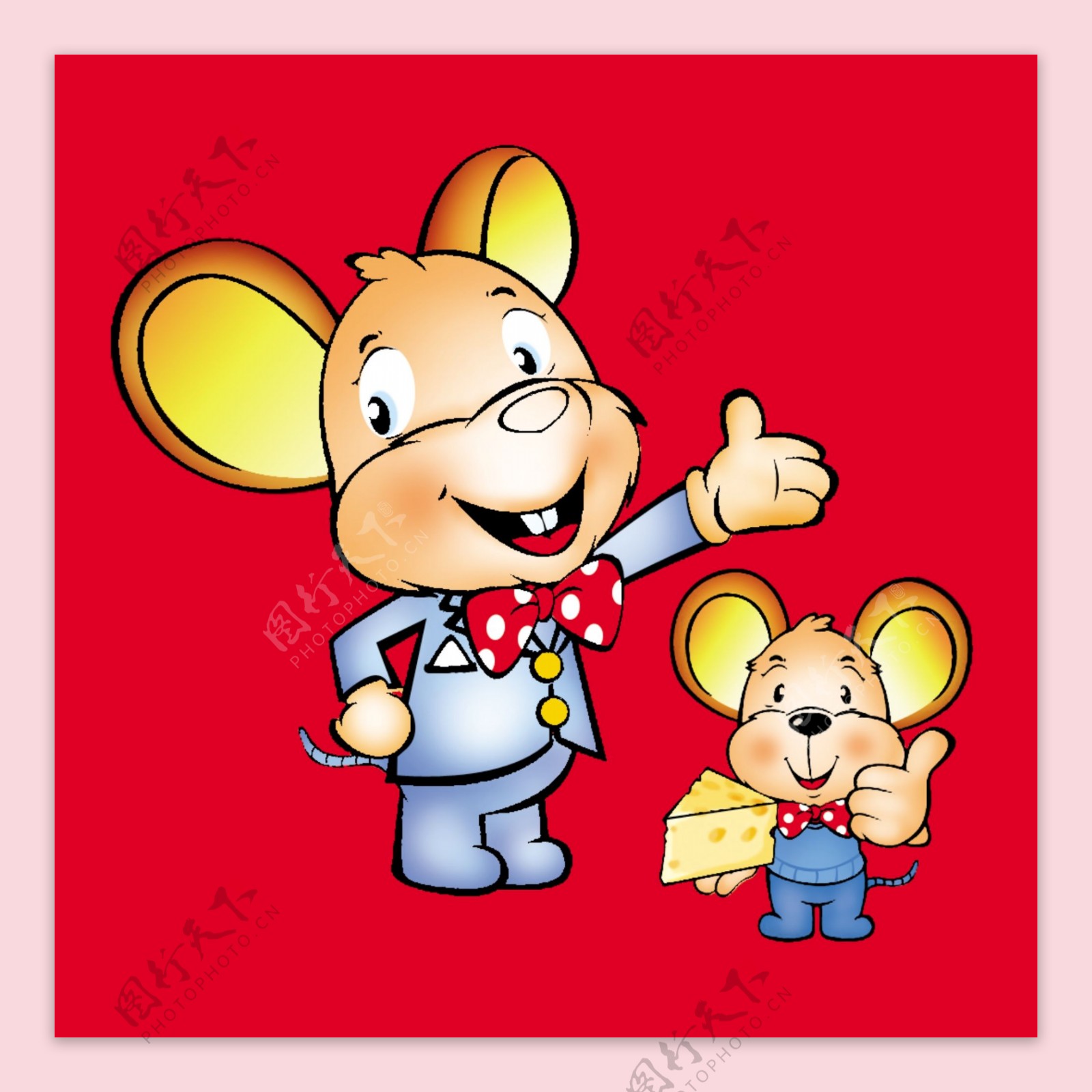 可爱老鼠卡通分层PSD图图片