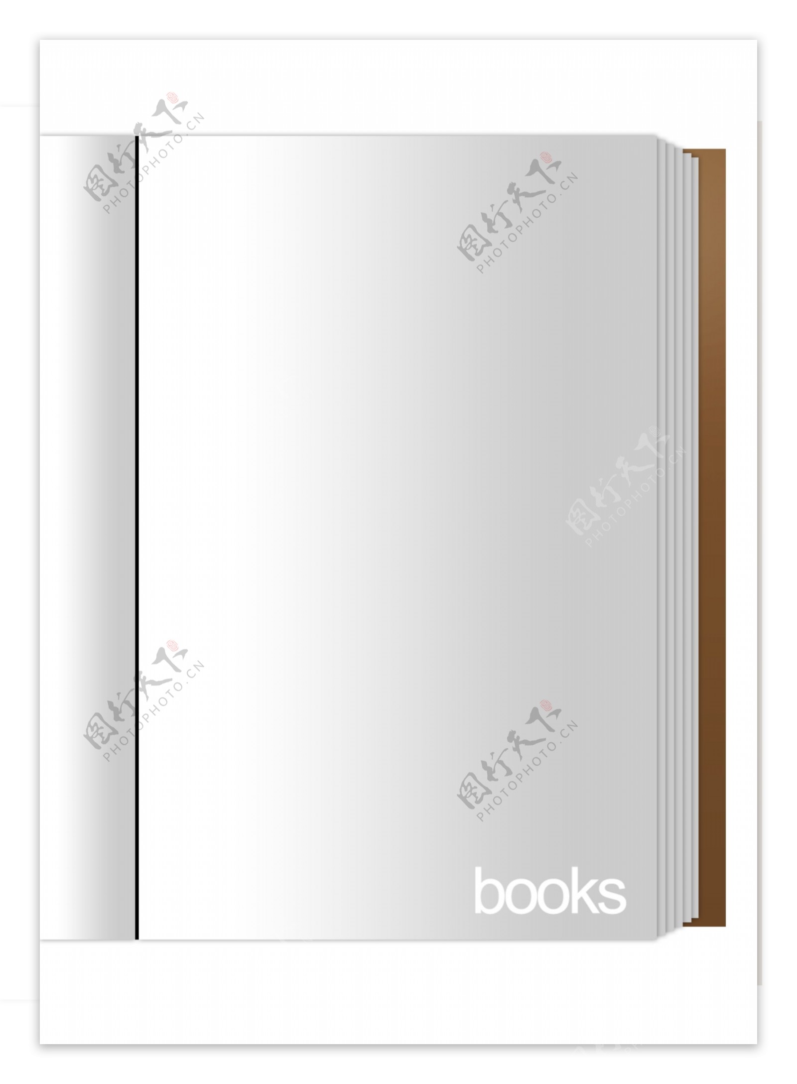 书素材书PSD打开的书空白的书图片
