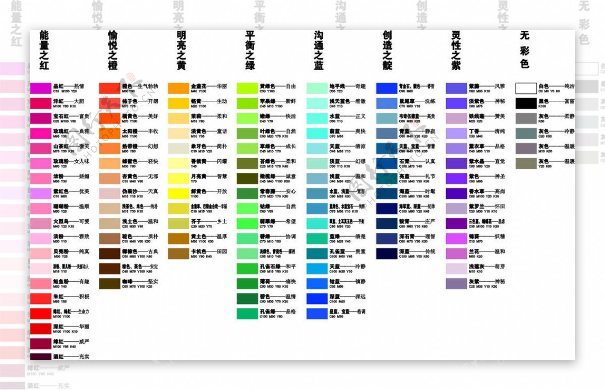 色彩情感象征图片