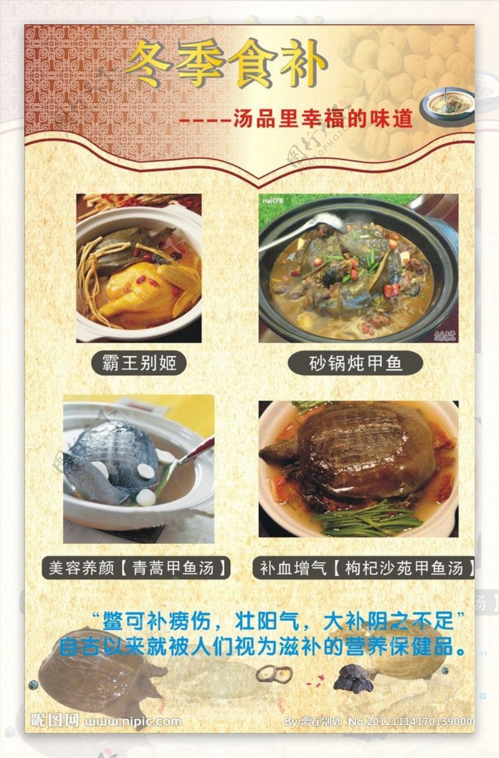 中华鳖甲鱼宣传单图片