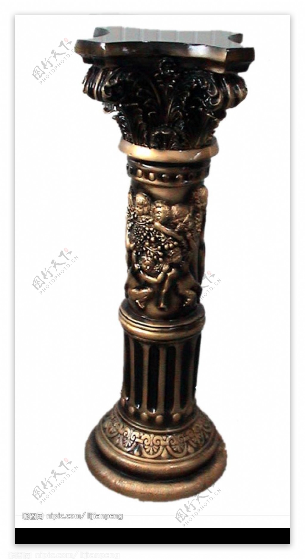 PSD经典欧式铜色柱子图片