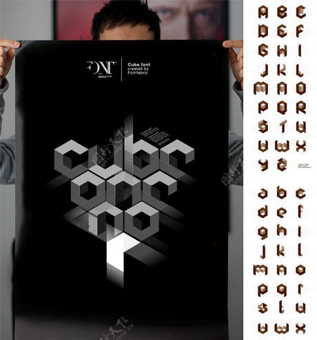 设计感强创意字母海报图片