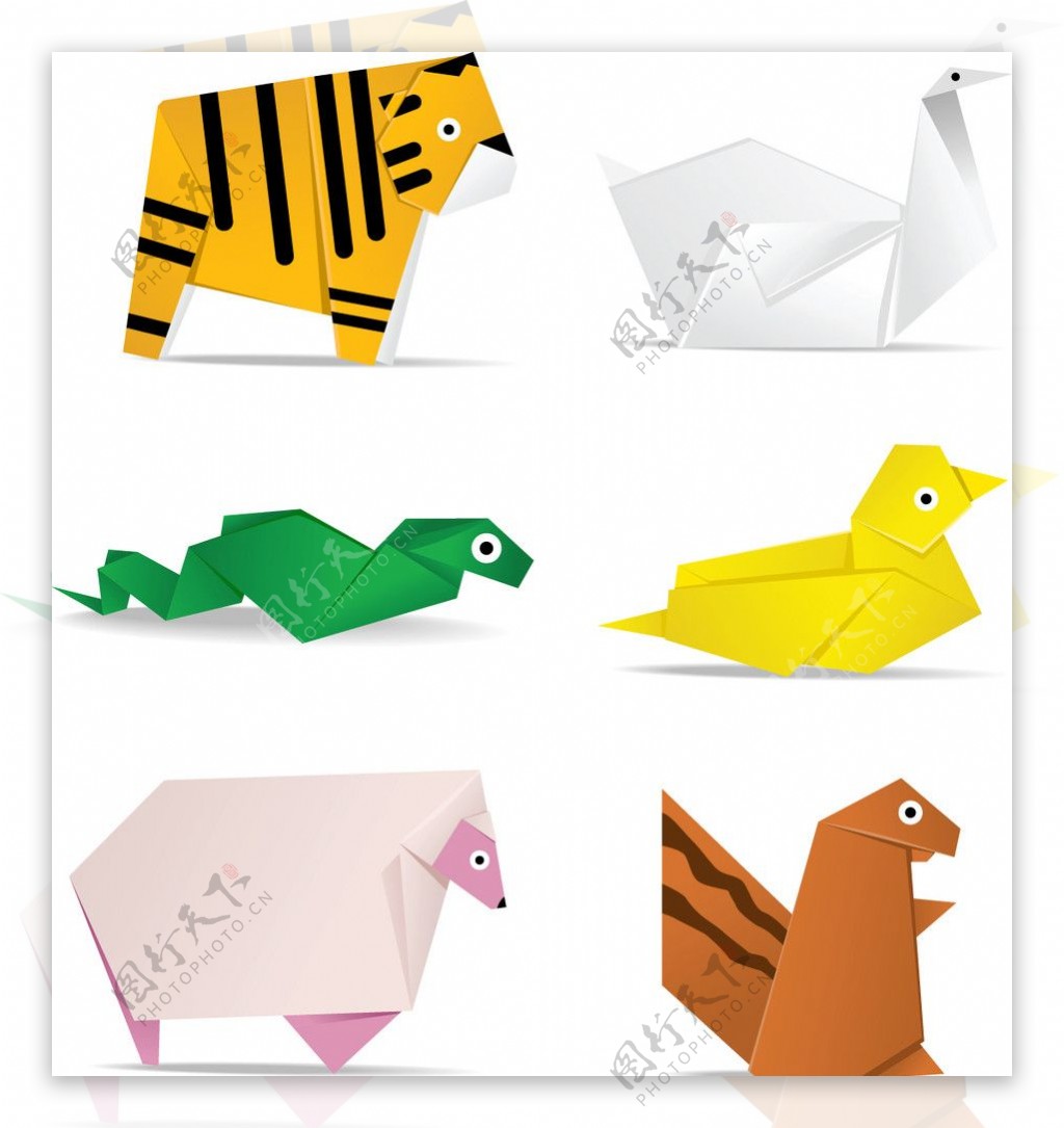 折纸卡通动物图片