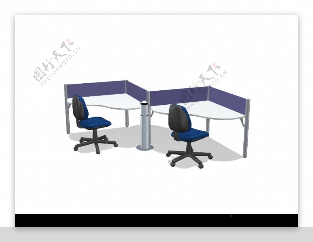 办公桌模型0033