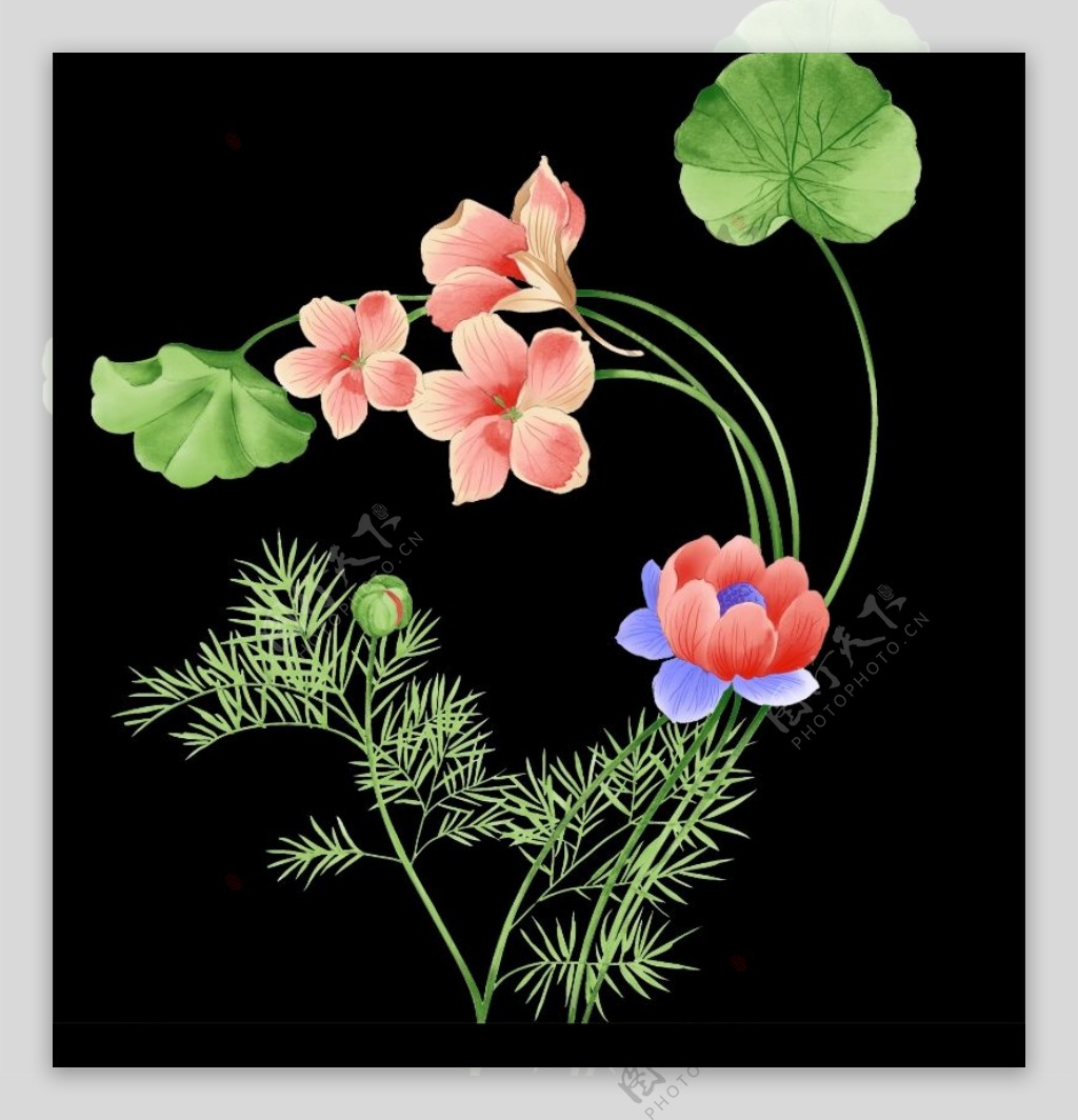 古典花卉底纹0062