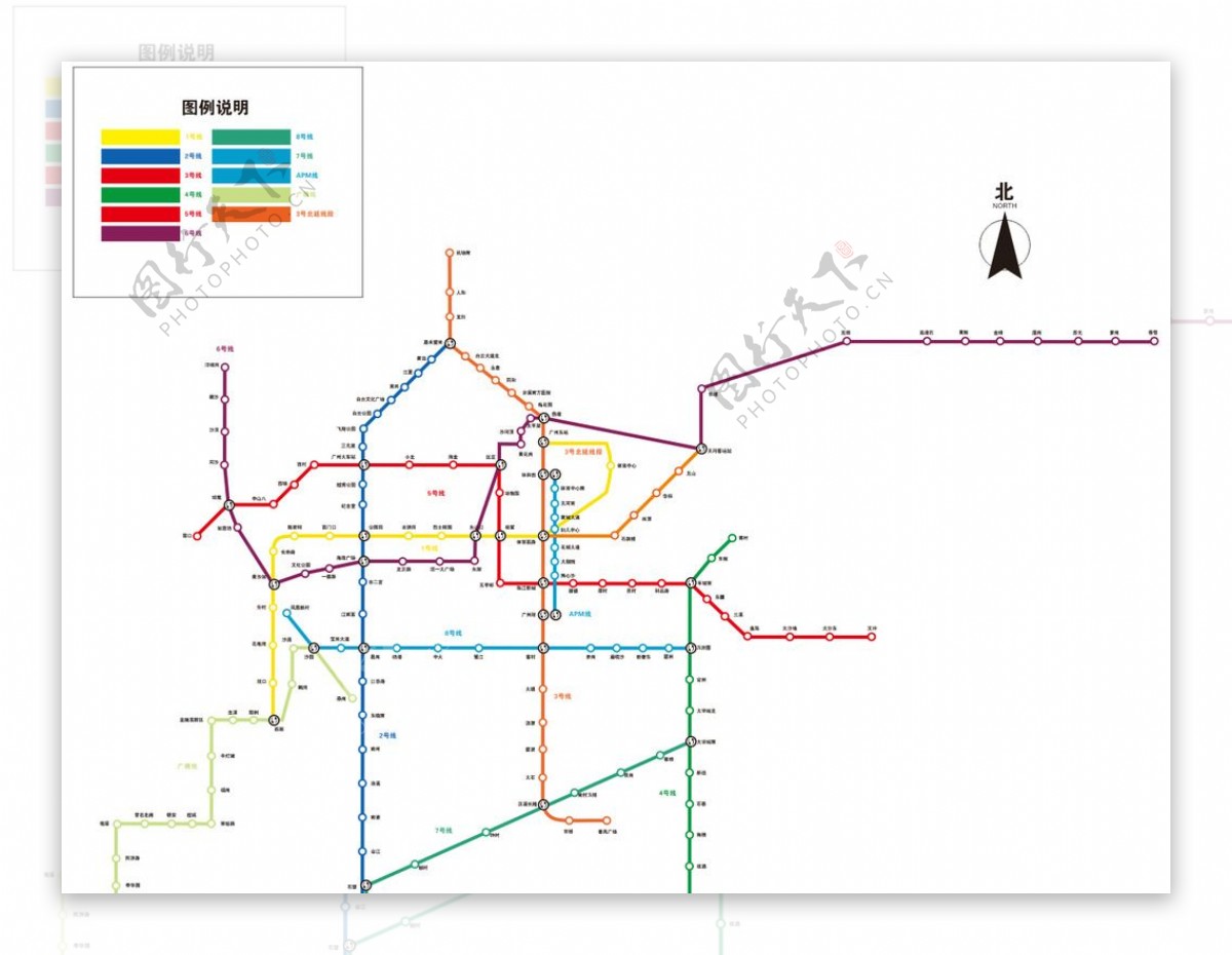 广州地铁矢量图