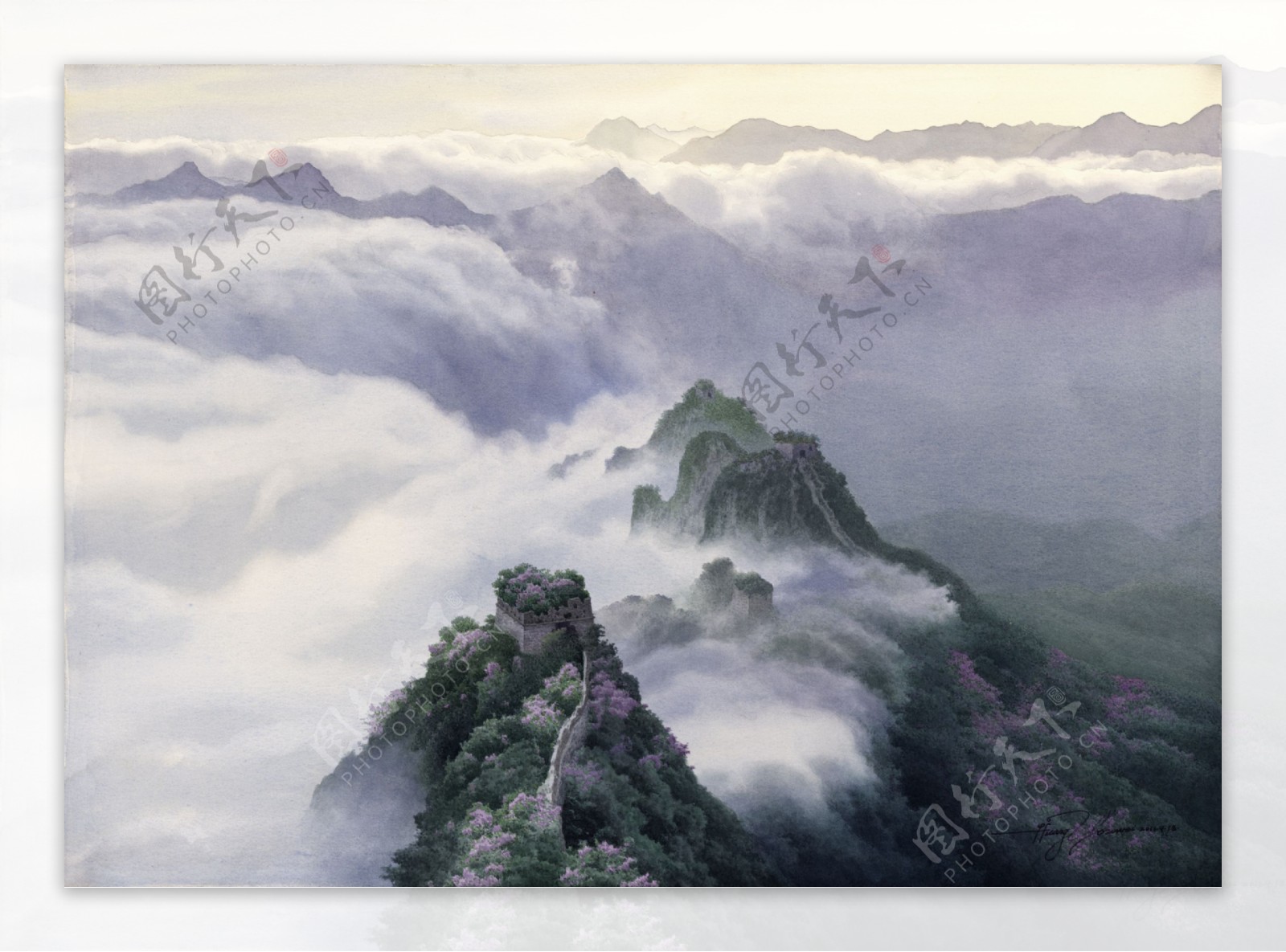 长城云雾风景图