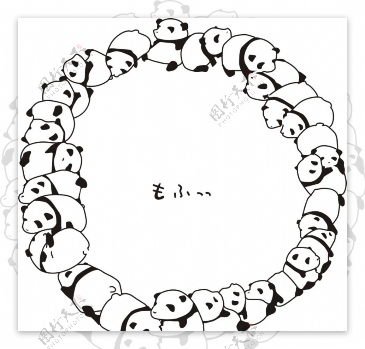panda熊猫圈印花卡