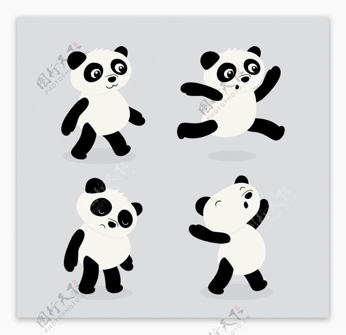 搞笑熊猫素描