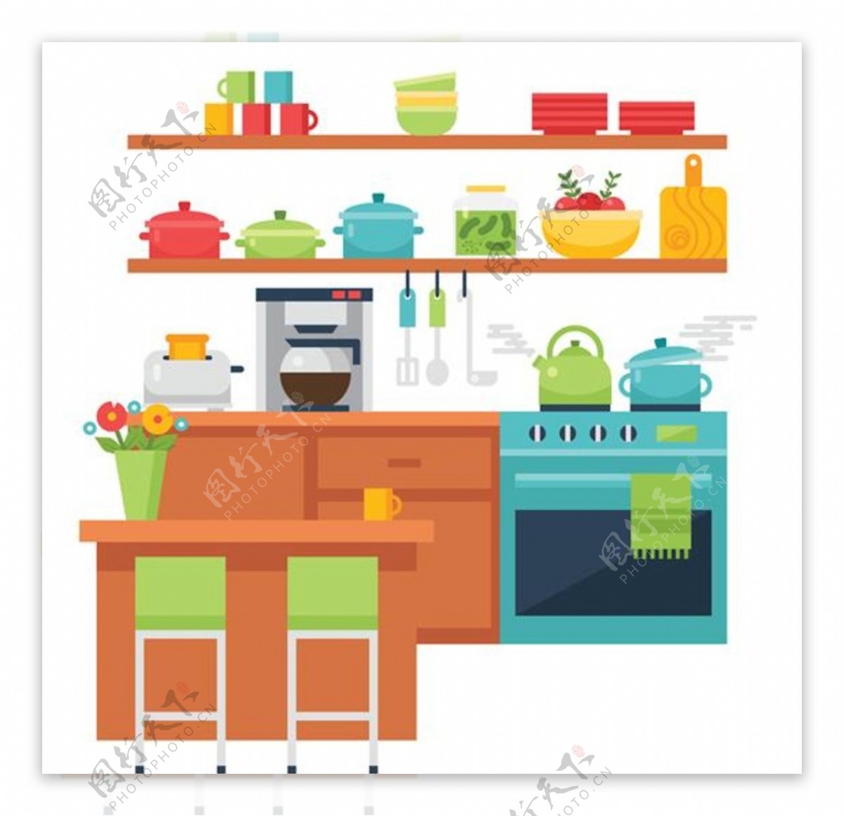 厨房生活用品图标