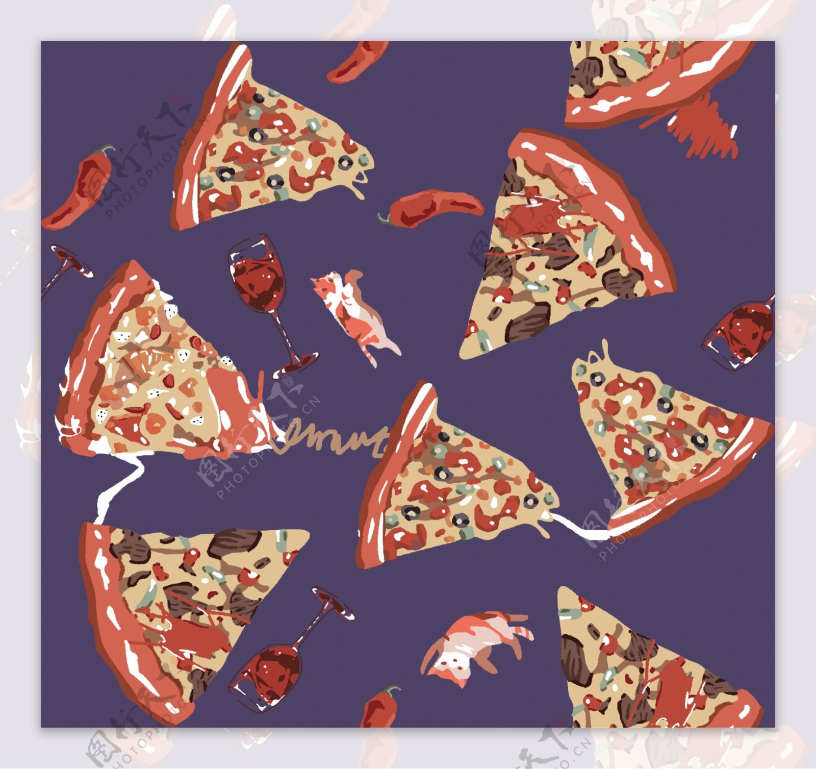 披萨矢量图