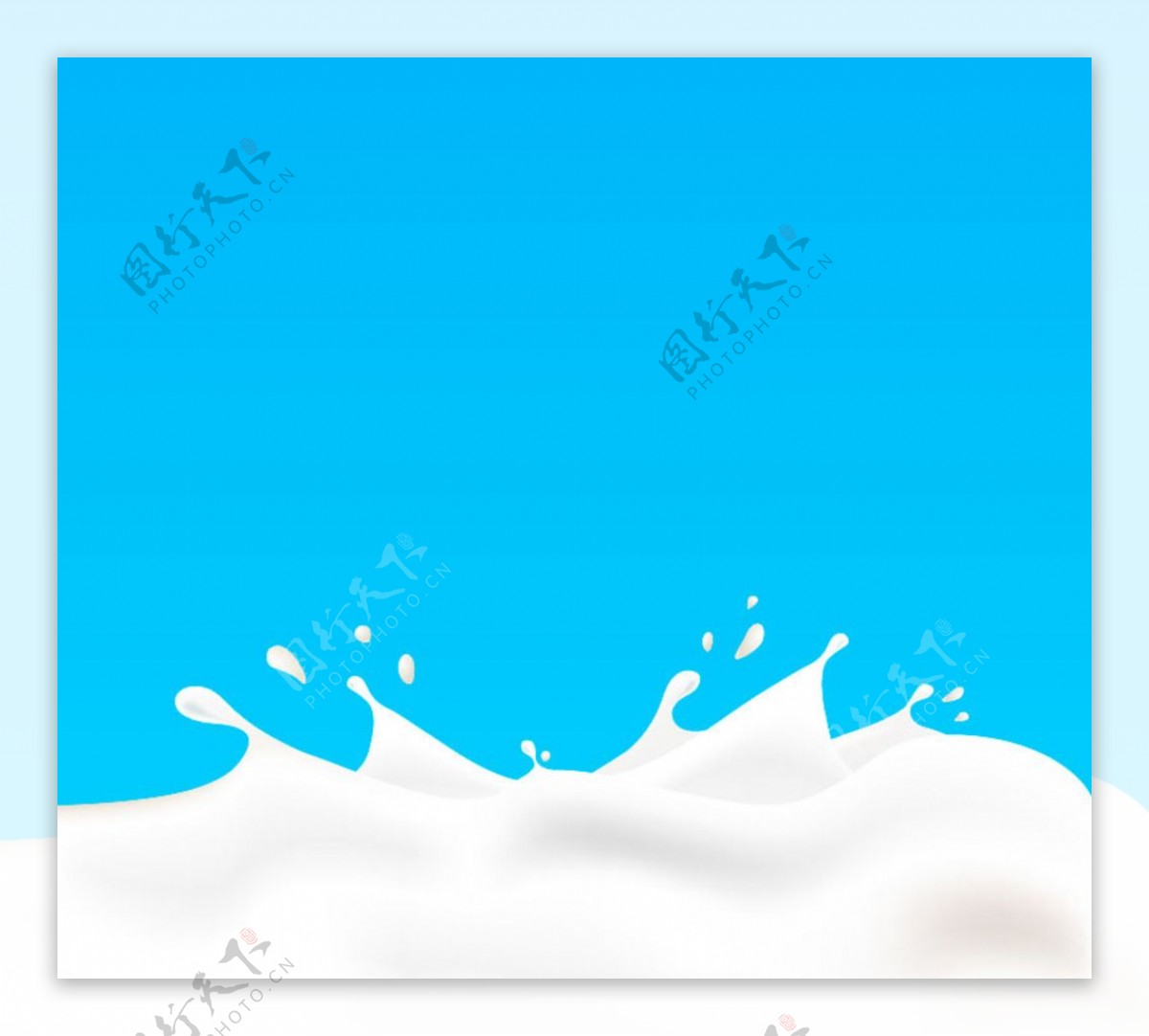 飞溅液态牛奶矢量素材