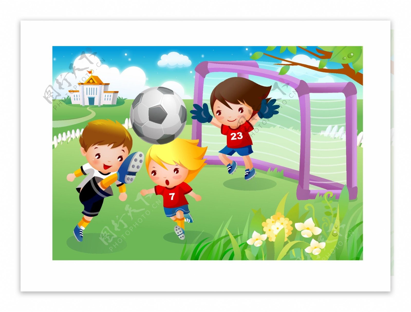 儿童足球运动素材