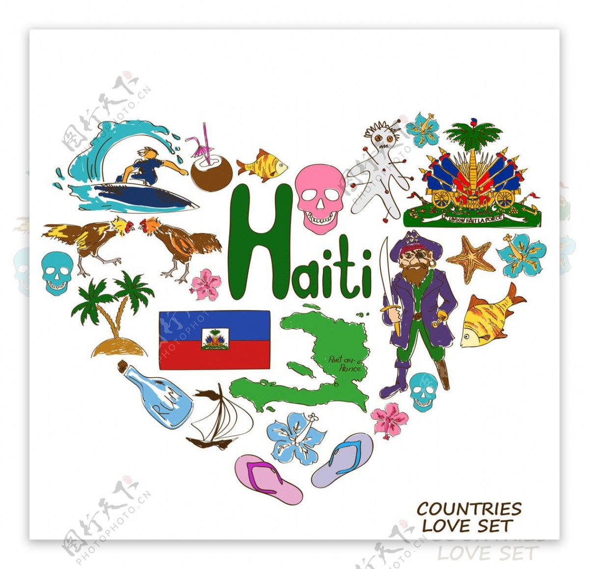 海地国家元素