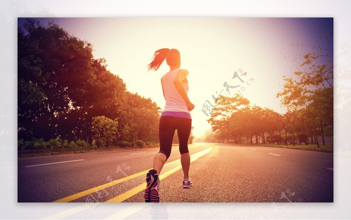 健身运动跑步性感正能量