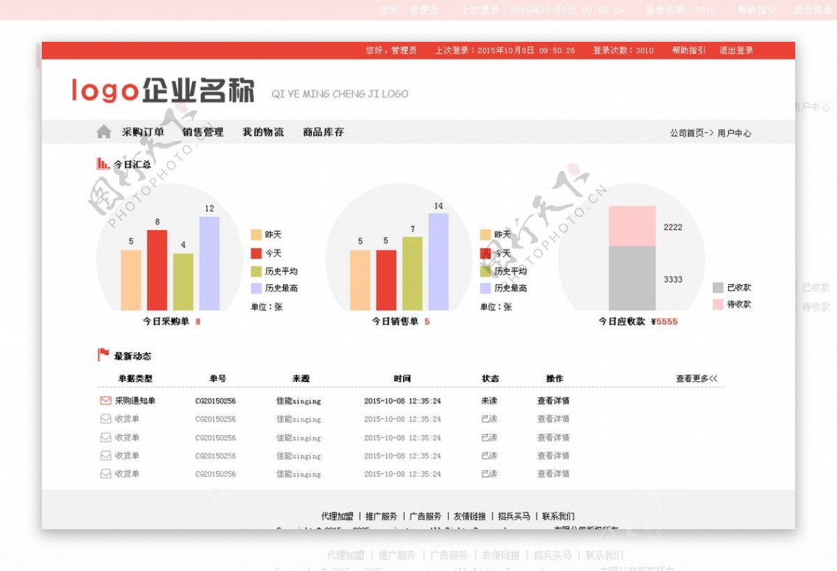 金融类企业网站首页