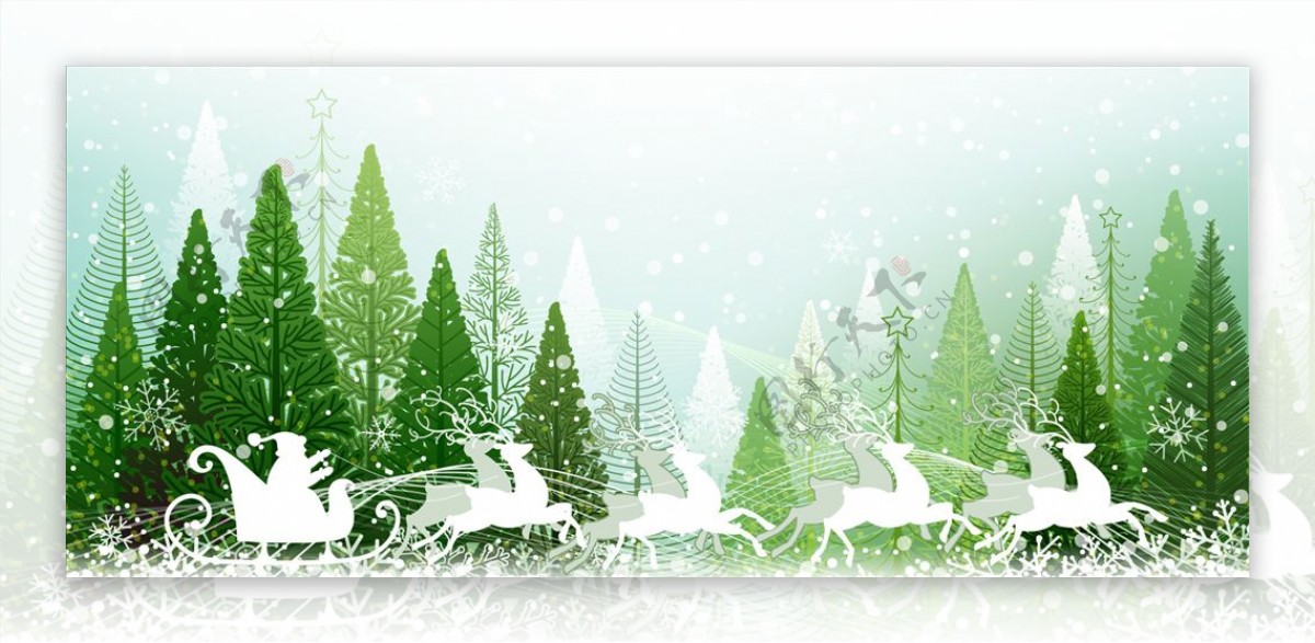 绿色圣诞节背景设计
