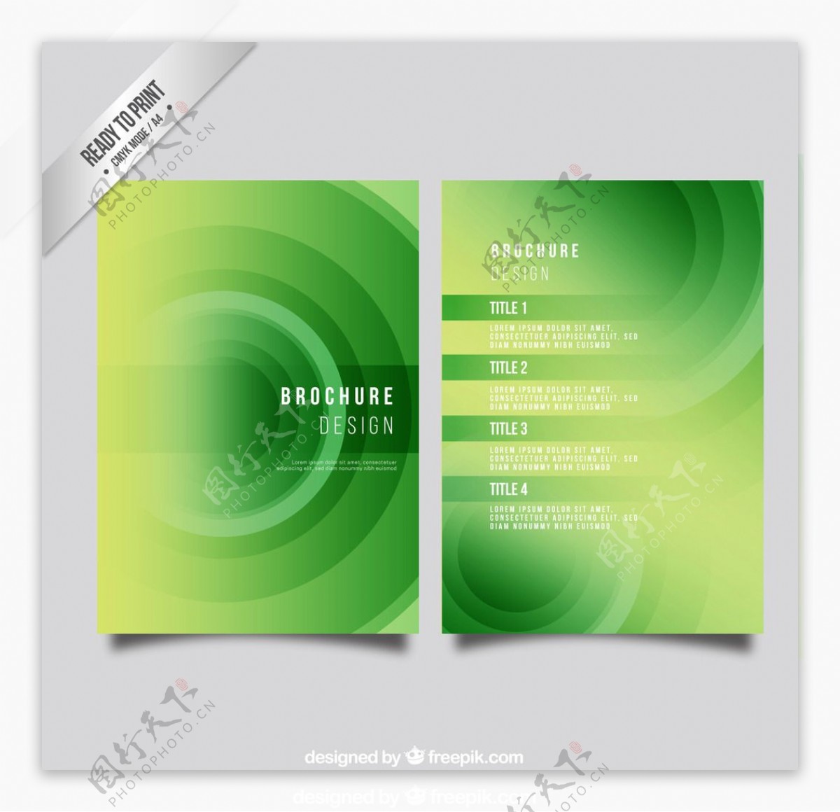 抽象的绿色宣传册设计