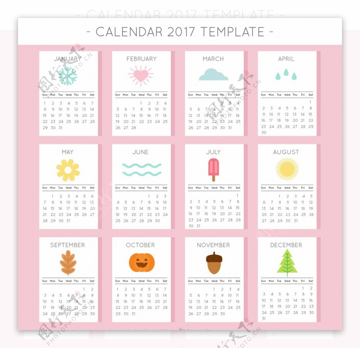 2017年月曆