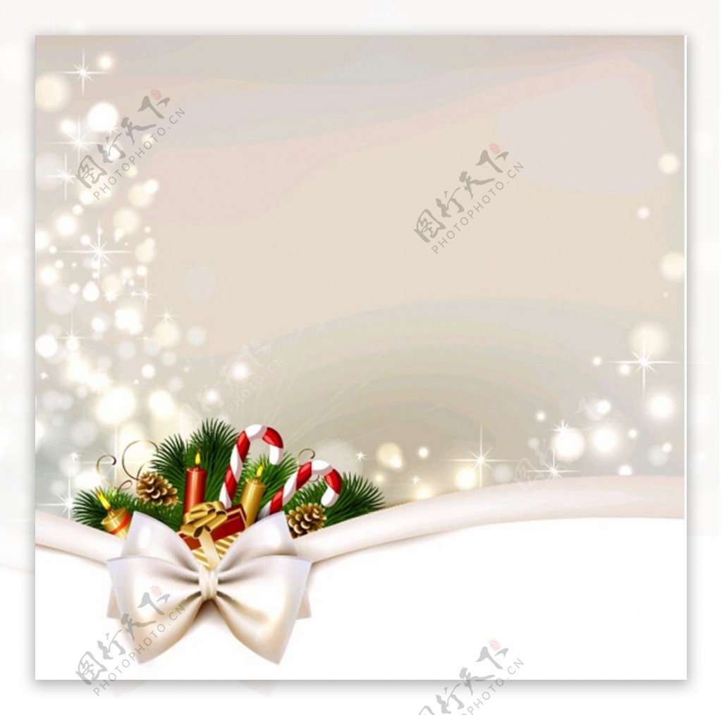 素雅星光背景圣诞节日卡片