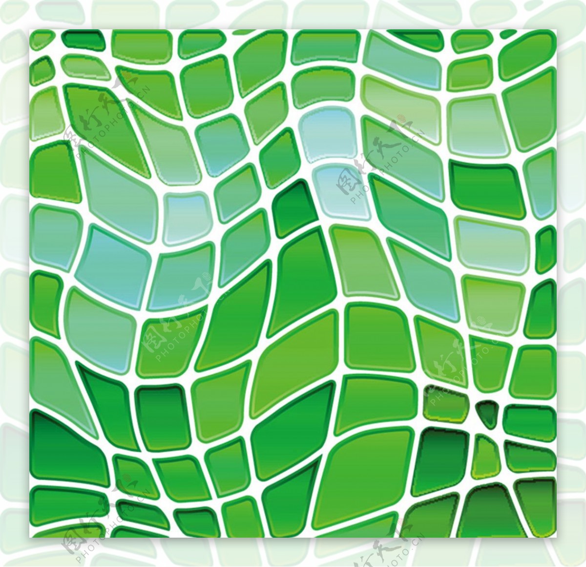 三维几何矢量绿色动态素材