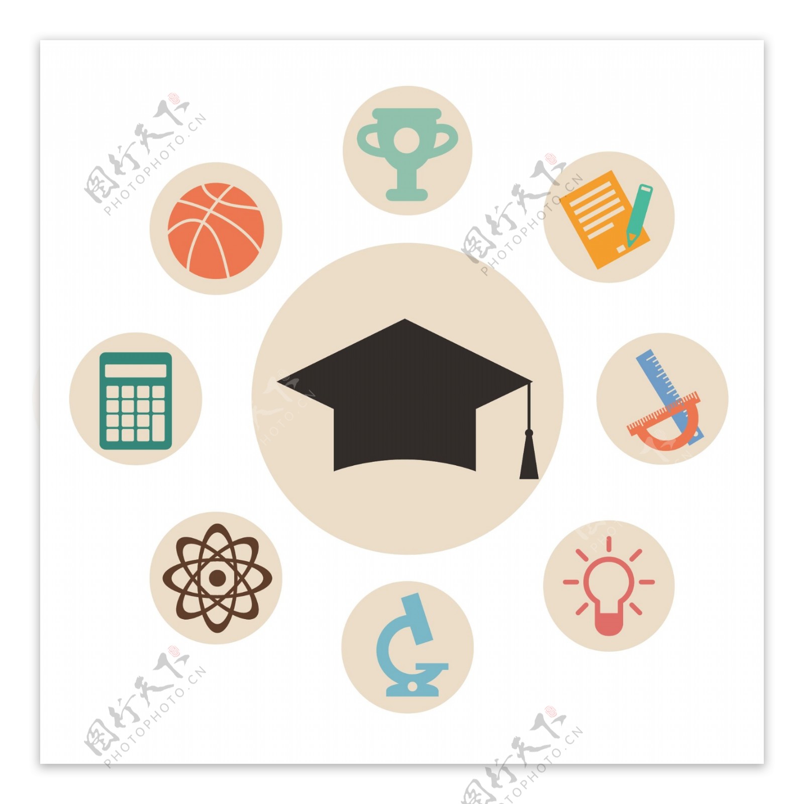 科学知识简笔图标图片素材-编号23250427-图行天下