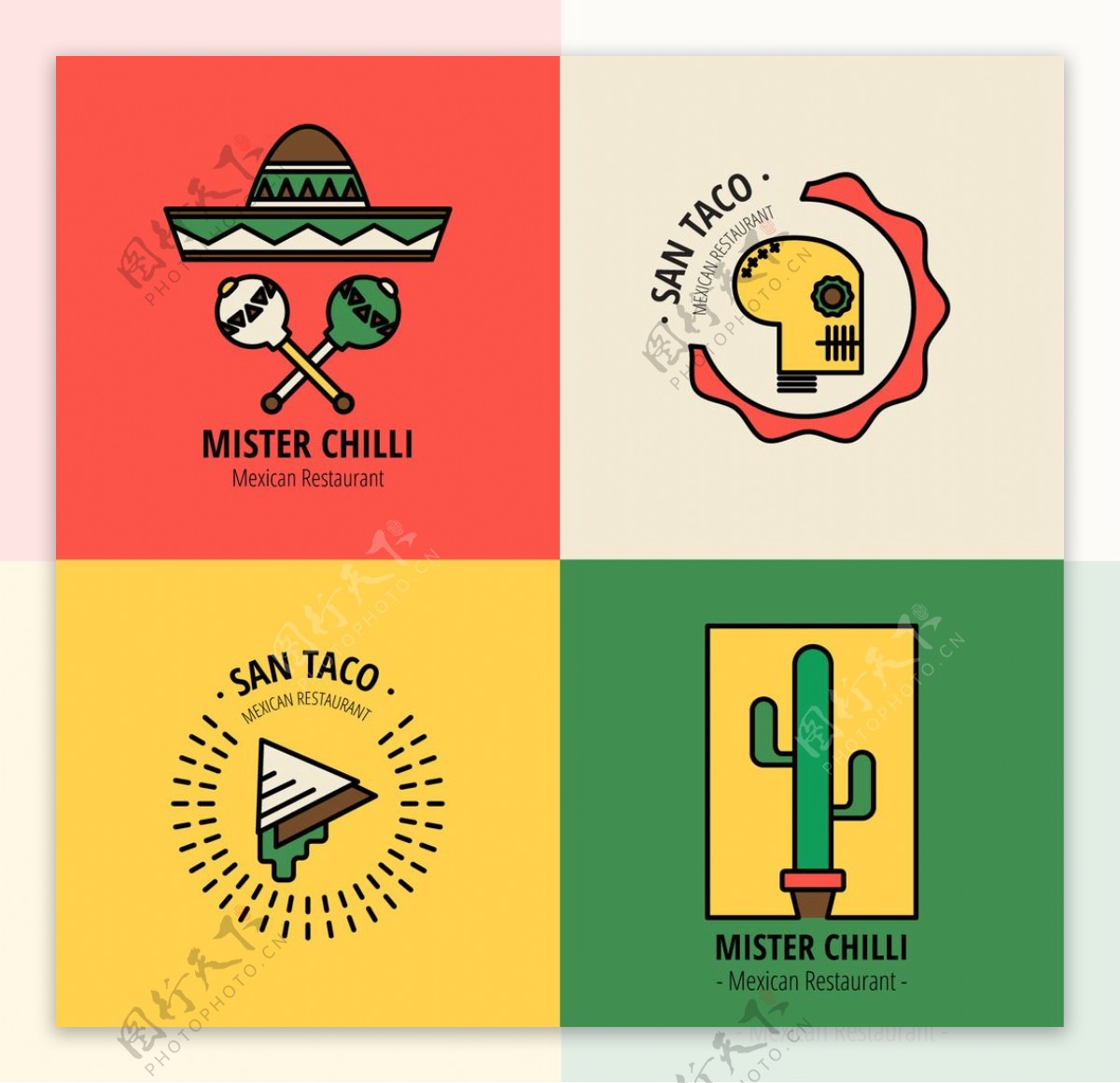 墨西哥菜单标志
