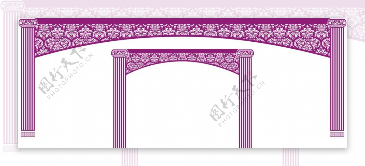 婚礼背景KT板欧式拱门